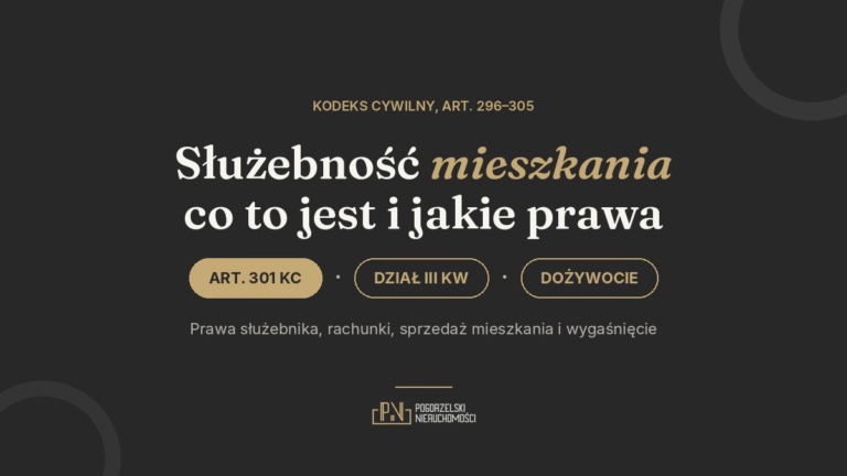 Służebność mieszkania – co to jest i jakie daje prawa?